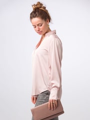 Pink - Pure Luxuries London Golders Clutch aus Leder - Bild 1 von 6