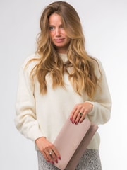 Pink - Pure Luxuries London Golders Clutch aus Leder - Bild 10 von 11