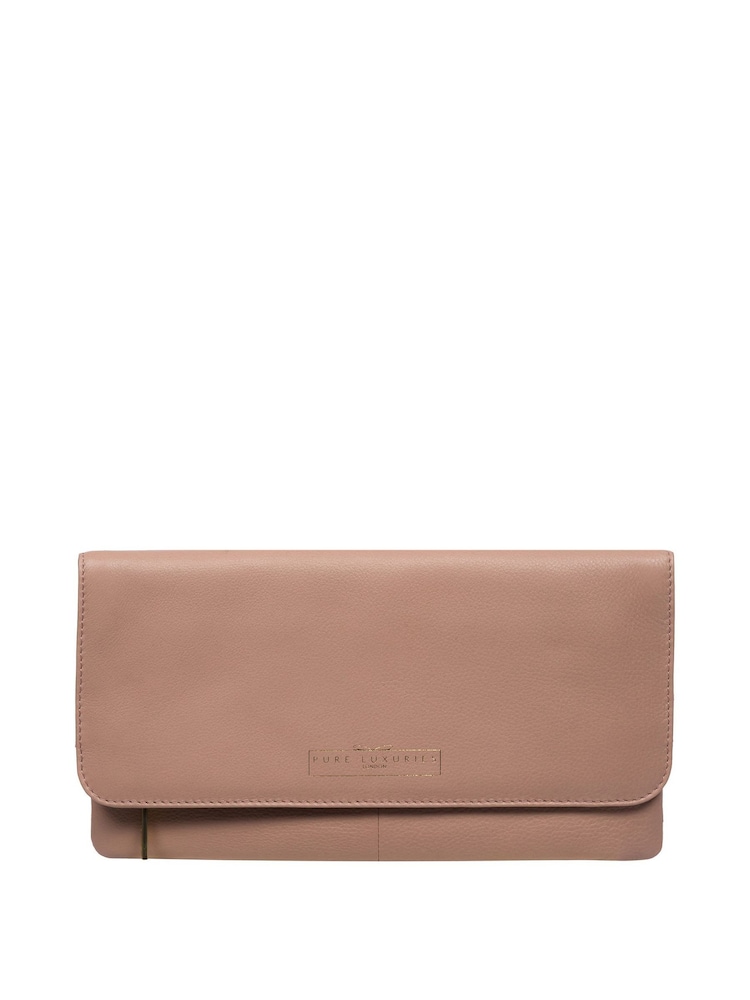 Pink - Pure Luxuries London Golders Clutch aus Leder - Bild 2 von 6