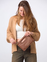 Pure Luxuries London Esher Leather Clutch Bag - Image 1 of 6