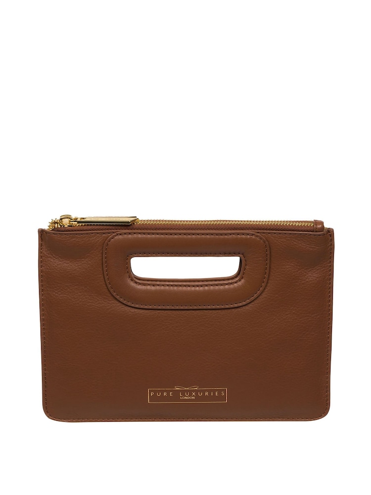 Pure Luxuries London Esher Leather Clutch Bag - Image 3 of 6