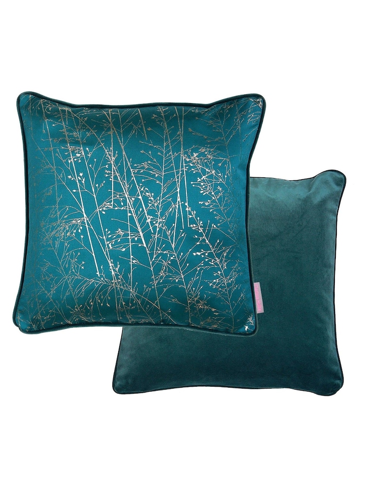 Clarissa Hulse Teal Blue Whispering Grass Cushion - Image 1 of 4