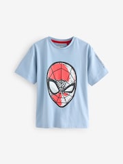Blue 100% Cotton Spiderman Short Sleeve T-Shirt - Image 1 of 1