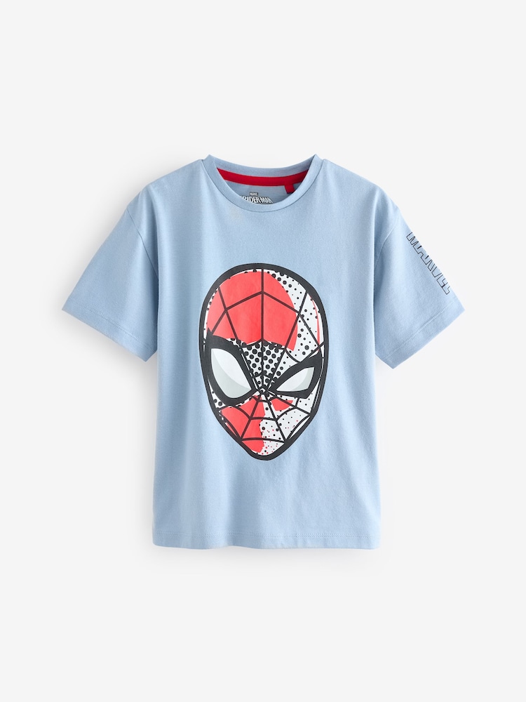 Blue 100% Cotton Spiderman Short Sleeve T-Shirt - Image 1 of 1