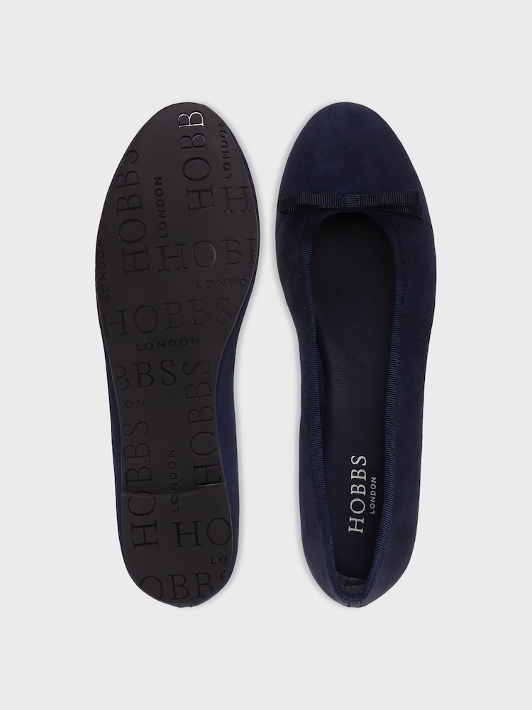 Hobbs Blue Flo Ballerinas - Image 2 of 3 Hobbs Blue Flo Ballerinas - Image 2 of 3
