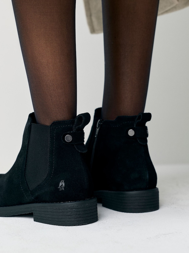 Hush Puppies Women's Maddy Suede Ankle Boots – Comfortable Black Booties For Everyday Wear