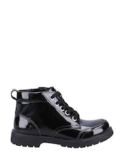 Hush Puppies Jolie Patent SNR Chelsea Black Boots - Image 1 of 4