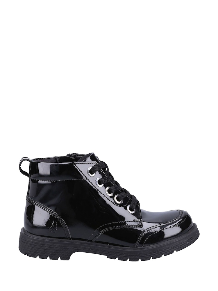 Hush Puppies Jolie Patent SNR Chelsea Black Boots - Image 1 of 4