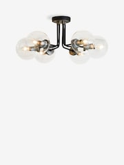 Black Jackson 6 Light Flush Fitting Ceiling Light - Image 5 of 5