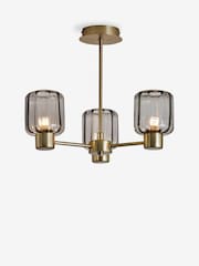 Brass Jensen 3 Light Flush Fitting Ceiling Light - Image 5 of 5