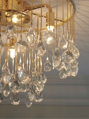 Gold Lucia 3 Light Flush Fitting Ceiling Light - Image 3 of 5