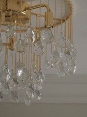 Gold Lucia 3 Light Flush Fitting Ceiling Light - Image 4 of 5