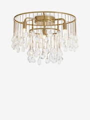 Gold Lucia 3 Light Flush Fitting Ceiling Light - Image 5 of 5