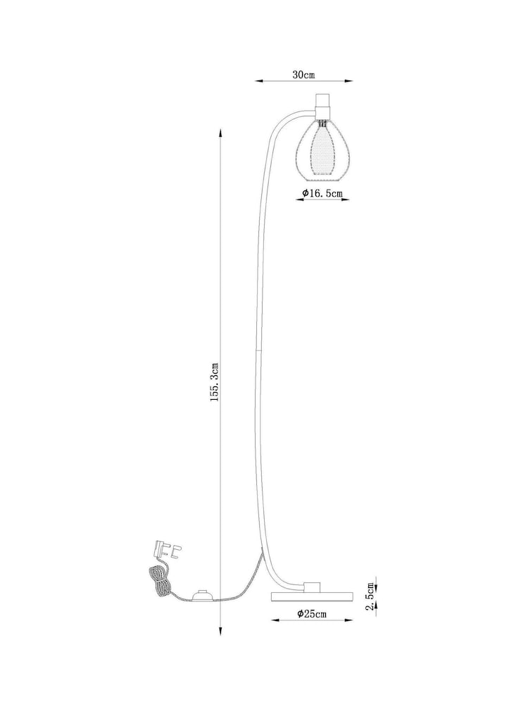 Black Carson Floor Lamp - Image 6 of 6