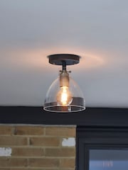 Black Houston Flush Fitting Ceiling Light - Image 1 of 5