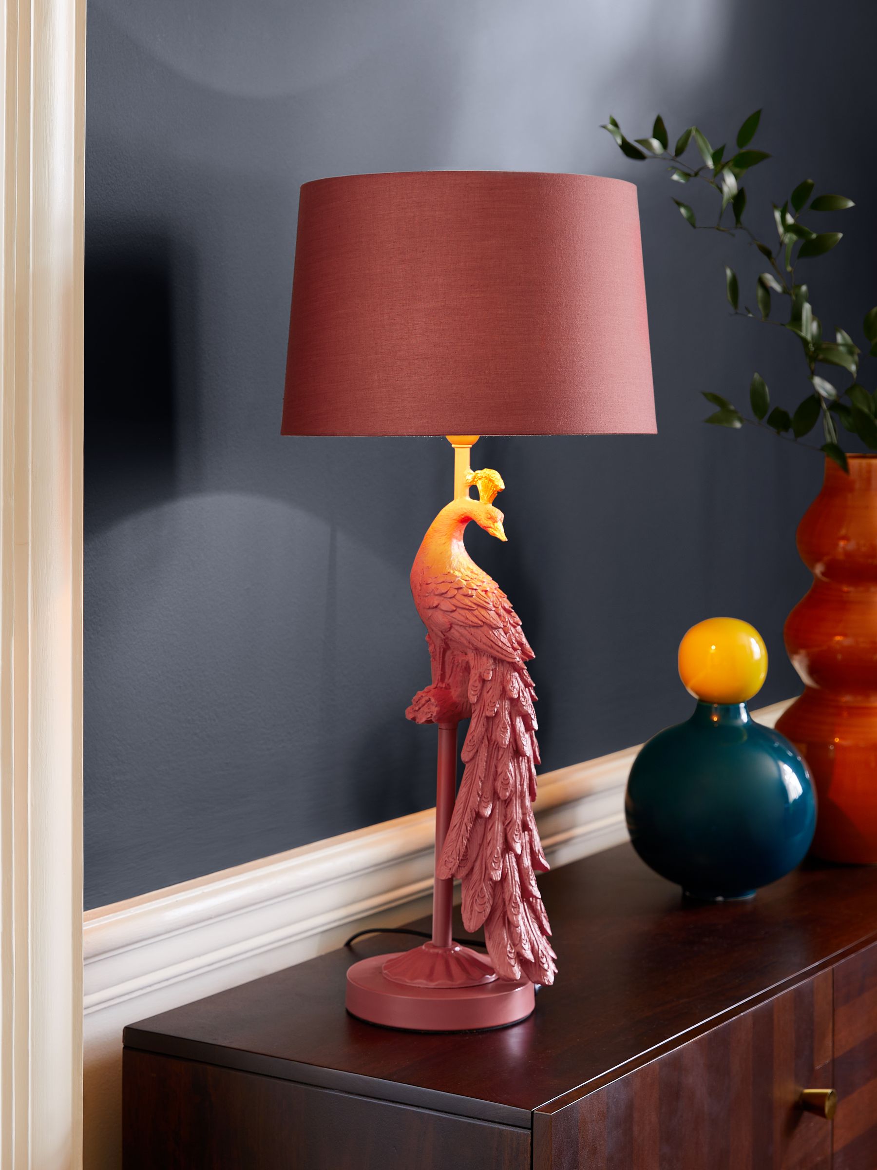 Next peacock lamp top