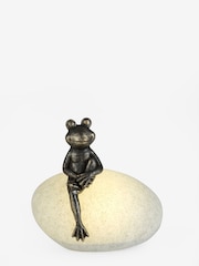 Pewter Frank the Frog Outdoor Solar Light - Image 5 of 5