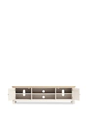 Cream Malvern Oak Effect Up to 80 inch Slim TV Unit - Image 6 of 10
