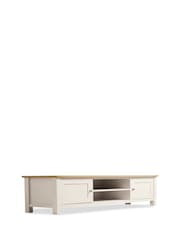 Cream Malvern Oak Effect Up to 80 inch Slim TV Unit - Image 7 of 10