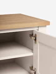 Cream Malvern Oak Effect Up to 80 inch Slim TV Unit - Image 9 of 10
