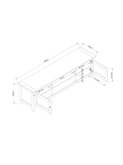 Cream Malvern Oak Effect Up to 80 inch Slim TV Unit - Image 10 of 10