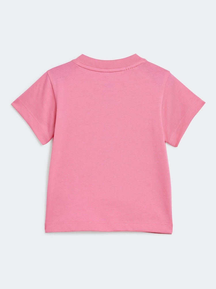 adidas Originals Pink 100% Cotton Trefoil T-Shirt - Image 2 of 5