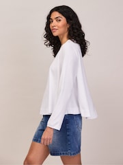 Ro&Zo White Hi-Lo Hem T-Shirt - Image 1 of 4