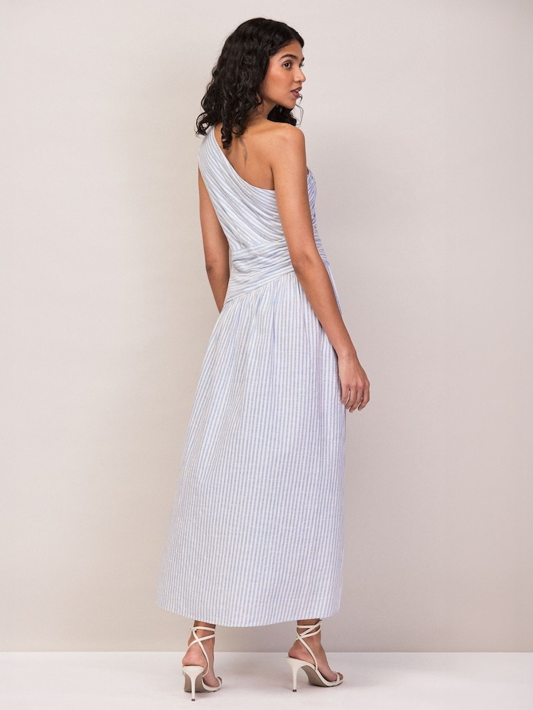 Ro&Zo Stripe Cotton One Shoulder Dress - Imagen 5 de 5