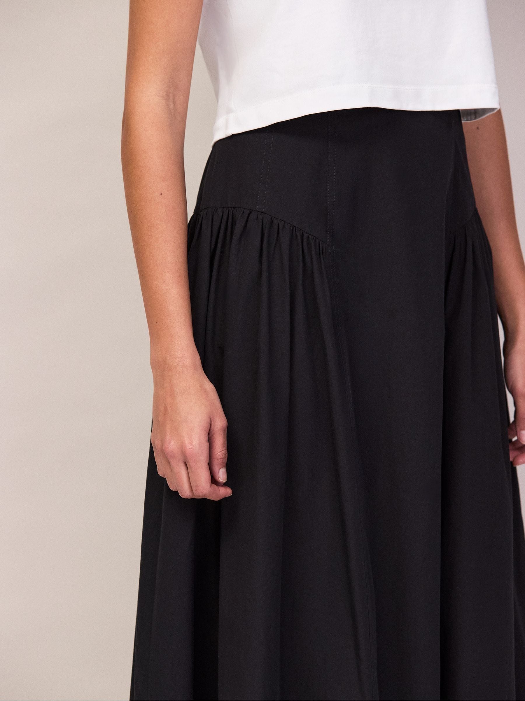 Buy Ro&Zo Black Petite Cotton Gathered Skirt from Next USA