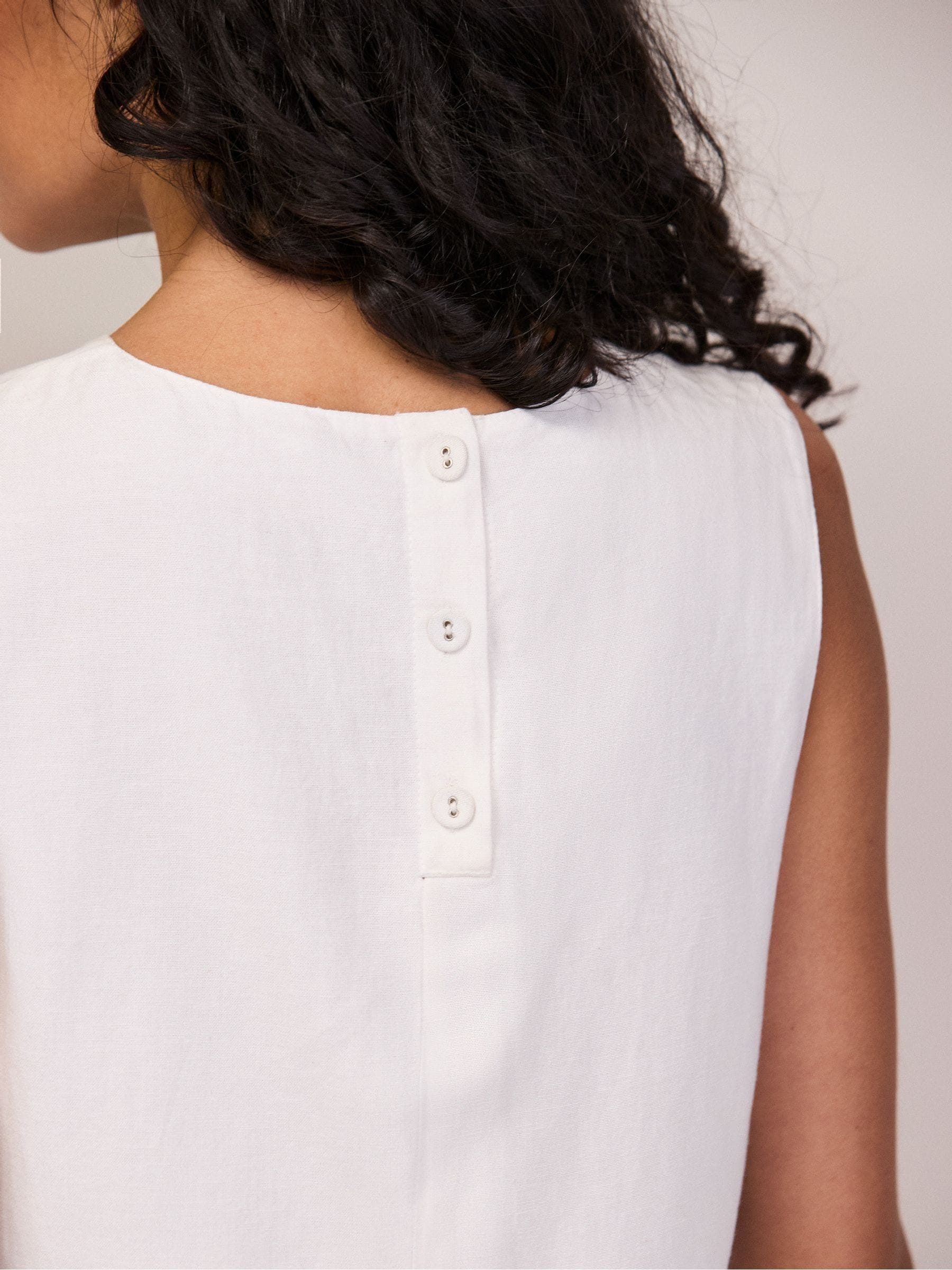 Buy Ro&Zo White Ladder Trim Shell Top from Next Romania