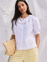 Ro&Zo White Lace Trim Top - Image 3 of 5