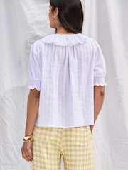 Ro&Zo White Lace Trim Top - Image 4 of 5