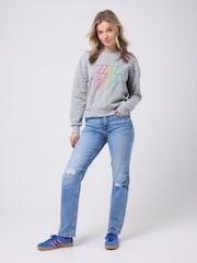 SCAMP & DUDE Grey Multi Bolt Oversized Sweatshirt - Image 1 of 5