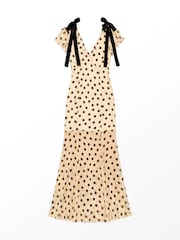 Ro&Zo Yellow Petite Natasha Butter  Polka Dot Dress - Image 6 of 6