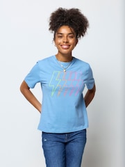 SCAMP & DUDE Blue Multi Bolt Relaxed T-Shirt - Image 1 of 5