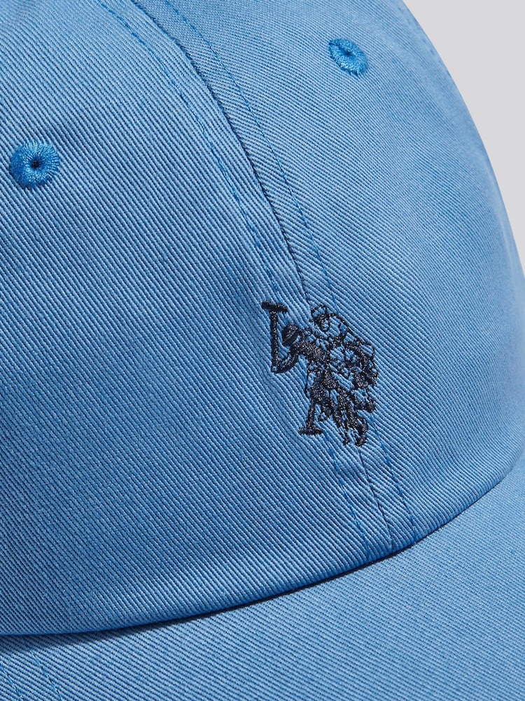 Синий - U.S. Polo Assn. Выбеленная повседневная кепка Outline DHM - Изображение 6 6