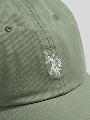 Зеленый - U.S. Polo Assn. Выбеленная повседневная кепка Outline DHM - Изображение 5 6