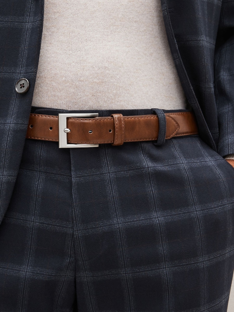 Tan Brown Faux Leather Belt - Image 1 of 3