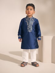 Navy Blue EID Kurta (3mths-16yrs) - Image 1 of 10