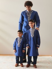 Navy Blue EID Kurta (3mths-16yrs) - Image 3 of 10