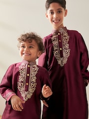Burgundy Red Kurta (3mths-16yrs) - Image 1 of 4