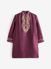 Burgundy Red Kurta (3mths-16yrs) - Image 2 of 4