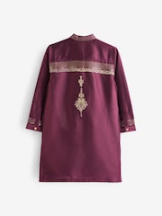 Burgundy Red Kurta (3mths-16yrs) - Image 3 of 4