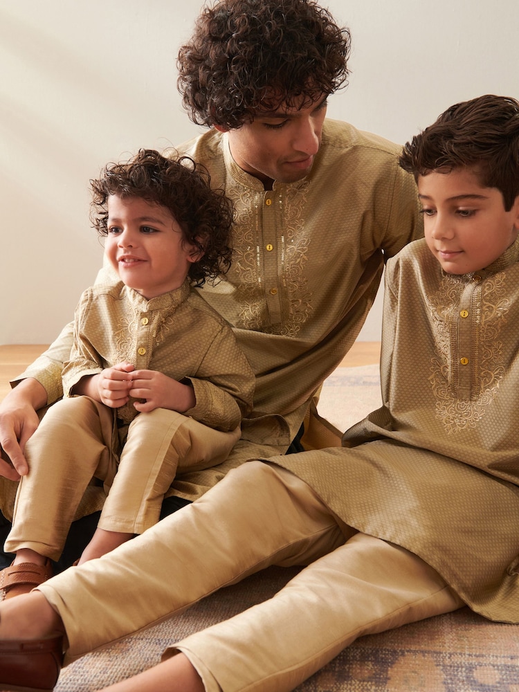 Gold EID Kurta (3mths-16yrs) - Image 2 of 10