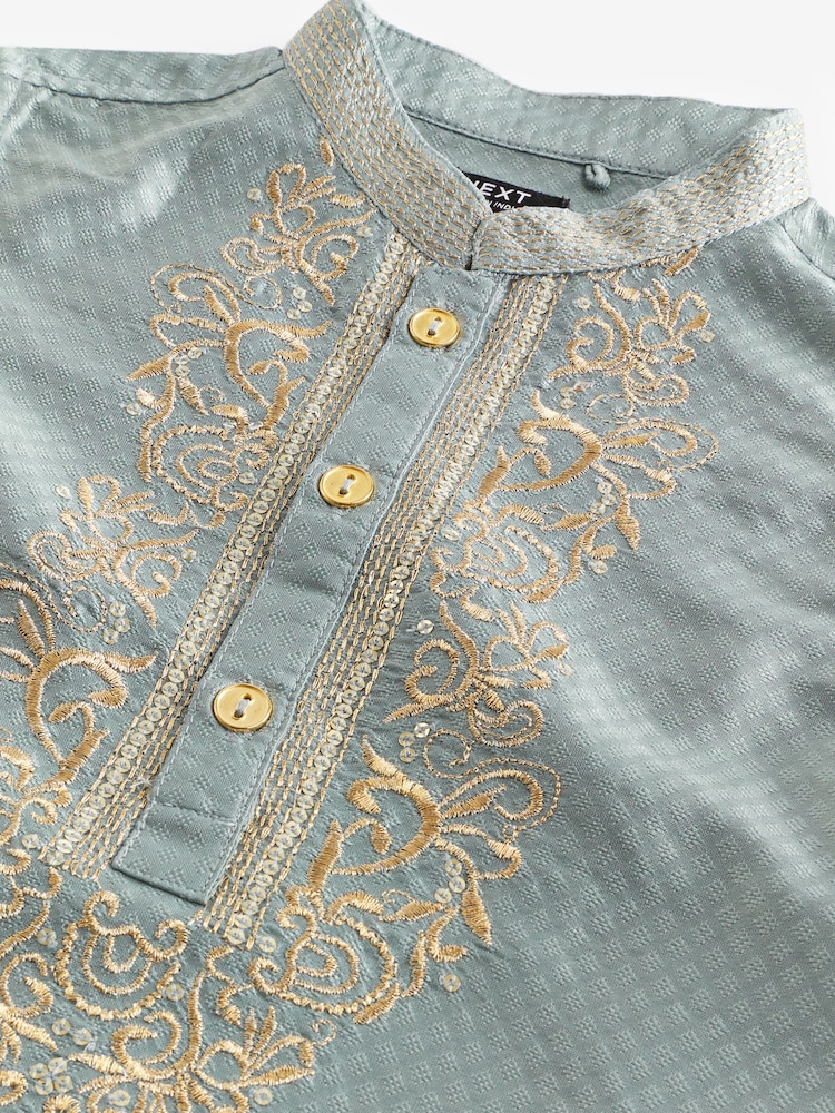 Turqouise Blue EID Kurta (3mths-16yrs) - Image 8 of 8