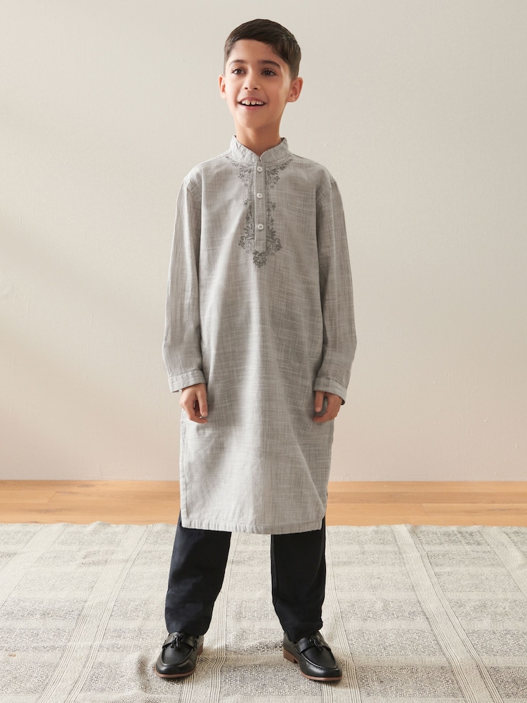 Grey Kurta (3mths-16yrs) - Image 1 of 9 Grey Kurta (3mths-16yrs) - Image 1 of 9