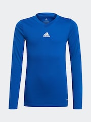 adidas Bright Blue Team Base T-Shirt - Image 1 of 5
