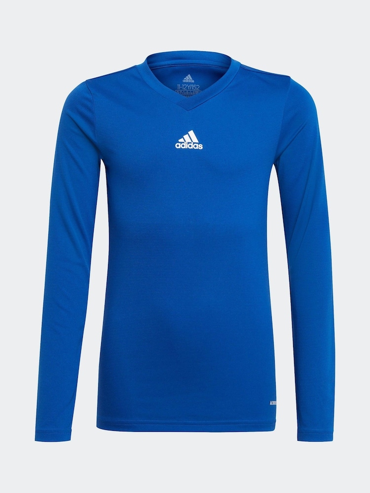 adidas Bright Blue Team Base T-Shirt - Image 1 of 5