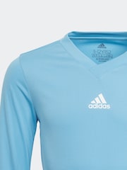adidas Light Blue Team Base T-Shirt - Image 3 of 5