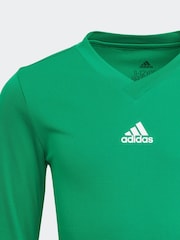 adidas Bright Green Team Base T-Shirt - Image 3 of 5